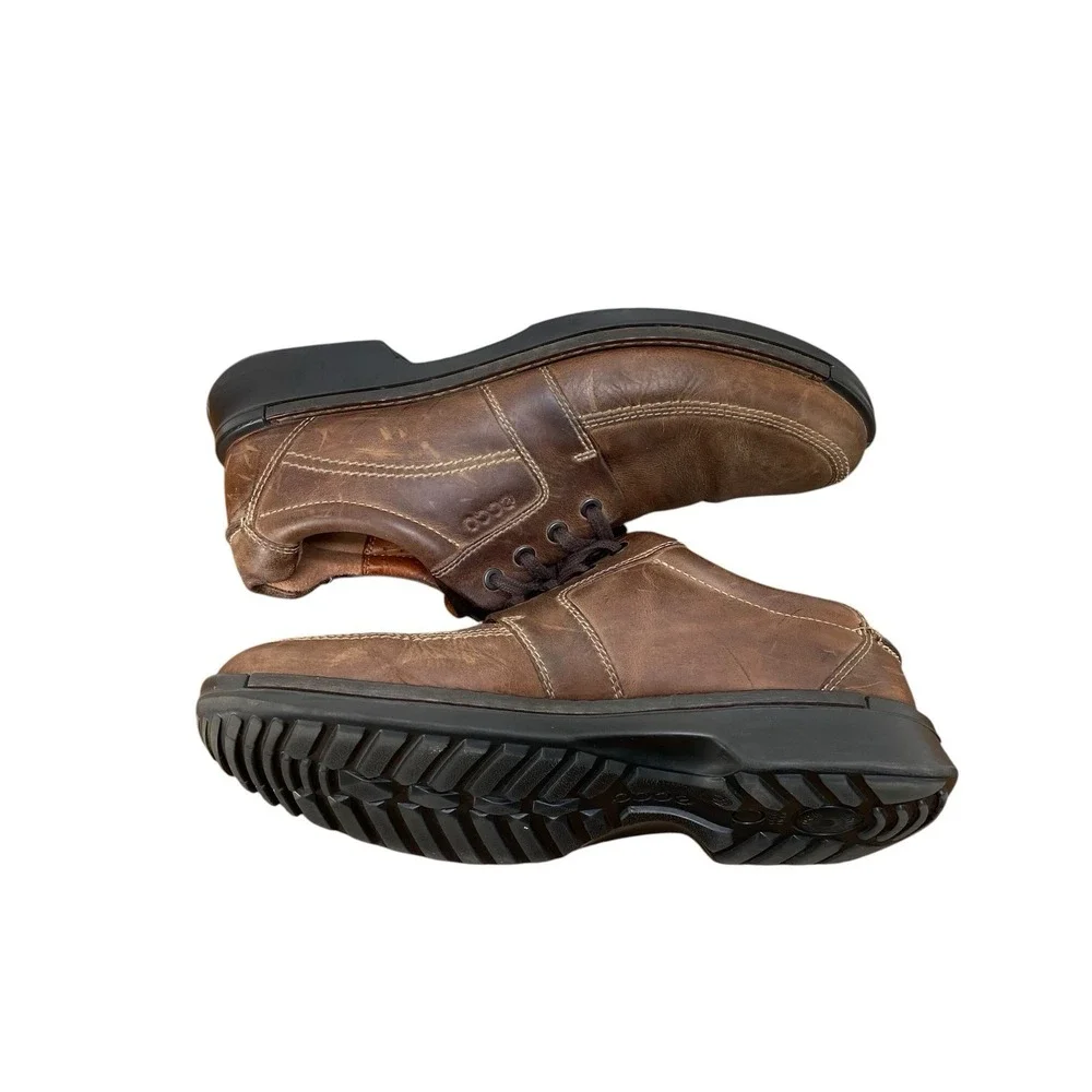 Ecco‎ Fusion Seawalker Brown Leather Oxford Shoes Men's Size EU 44 US 10-10.5